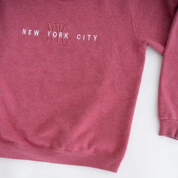 Wali U.S.A.  New York Dusty Rose Cotton Blend City Crewneck Sweater S - Picture 5 of 13